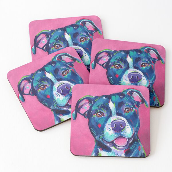 Item preview, Pitbull dog portrait "Milly" designed and sold by EveiArt.