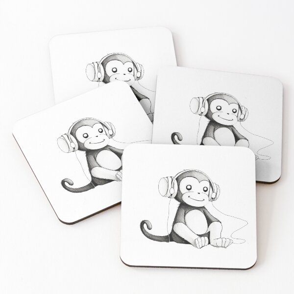 Item preview, Music monkey: a little monkey listening to music designed and sold by Relephants.