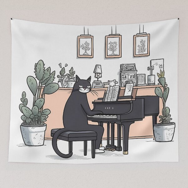 Item preview, Piano Cat  designed and sold by Deep-Indigo.