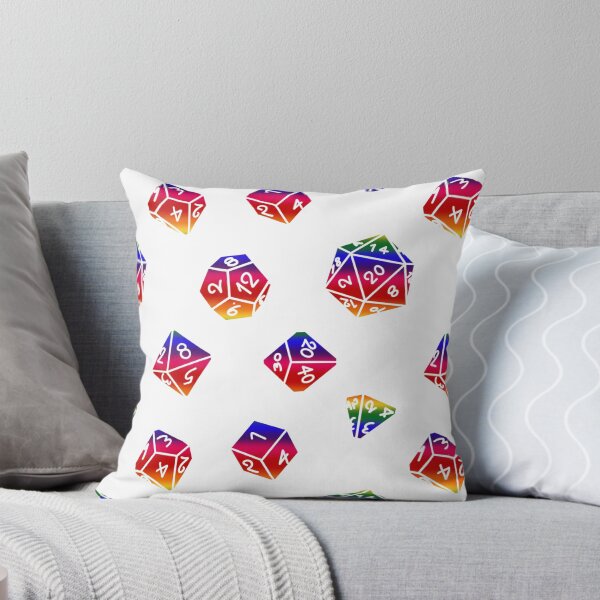 Item preview, Rainbow DND TTRPG Dice Repeating Pattern designed and sold by ReverieFab.