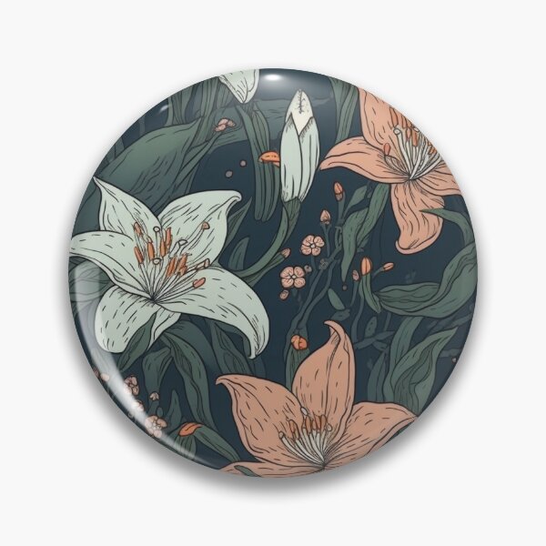 Aperçu de l'œuvre Magnifique imprimé de fleurs de lys en fleurs créée et vendue par Patternists.