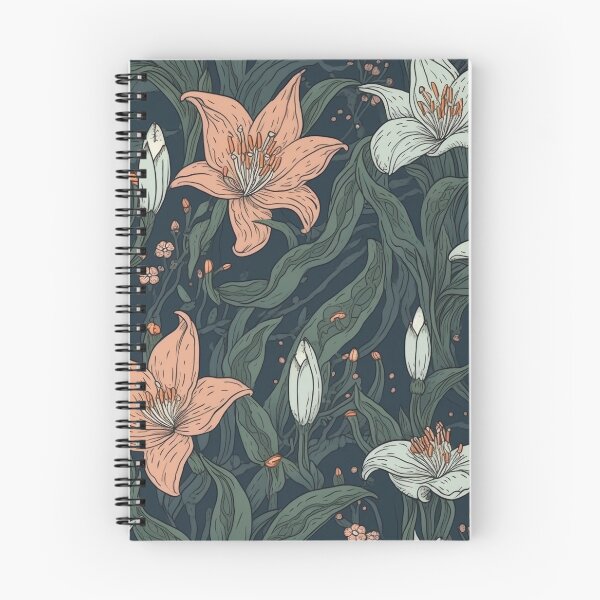 Artikelvorschau, Schöner blühender Lilien-Blumenmusterdruck entworfen und verkauft von Patternists.