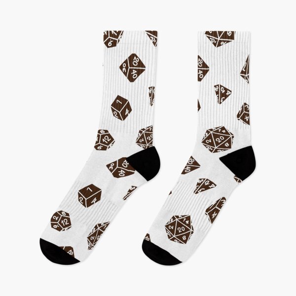 Item preview, Brown DND TTRPG Dice Repeating Pattern designed and sold by ReverieFab.