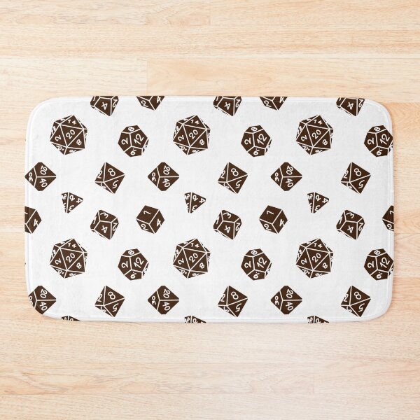Item preview, Brown DND TTRPG Dice Repeating Pattern designed and sold by ReverieFab.
