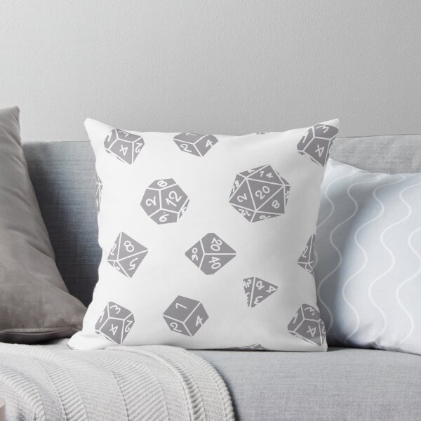 Item preview, Light Gray DND TTRPG Dice Repeating Pattern designed and sold by ReverieFab.