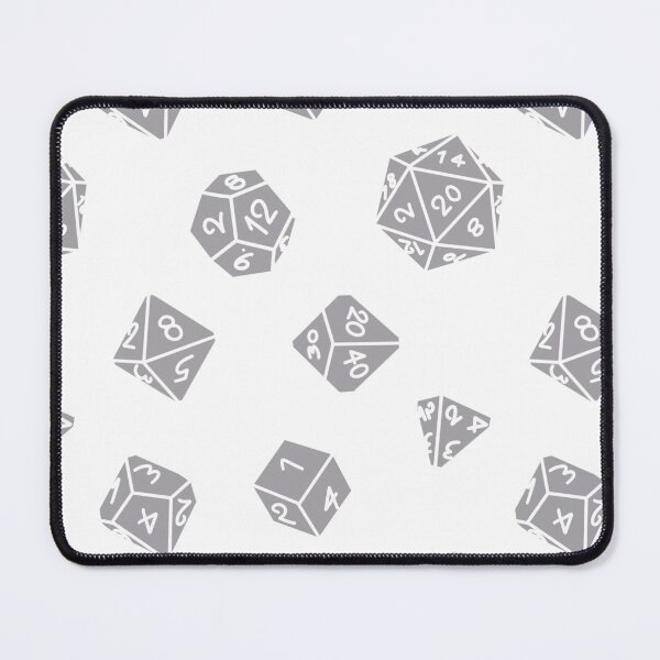 Item preview, Light Gray DND TTRPG Dice Repeating Pattern designed and sold by ReverieFab.