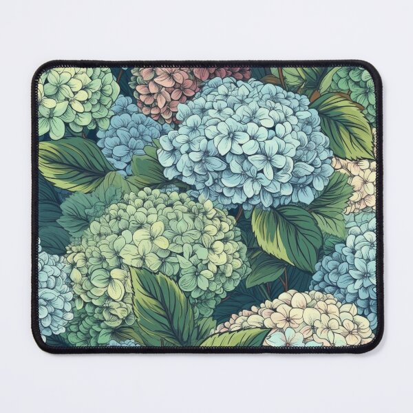 Item preview, beautiful hydrangea pattern print for décor designed and sold by Patternists.