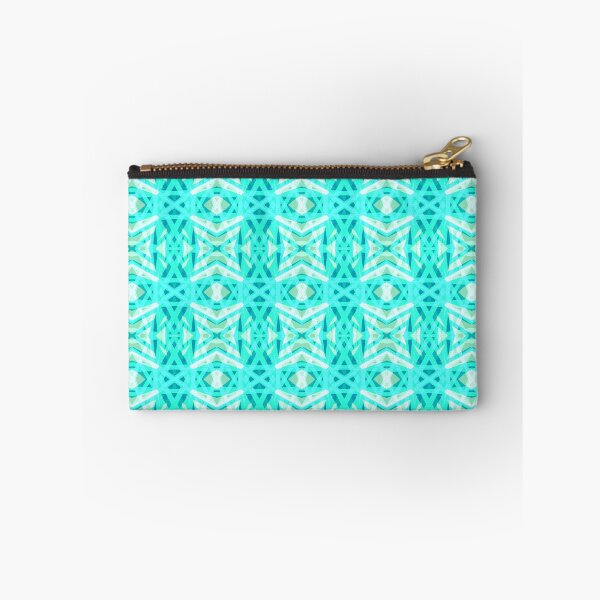 Item preview, Summertime Vibes Maximalist Green Blue Turquoise White Geometric Lattice Pattern designed and sold by PatternPerfect.