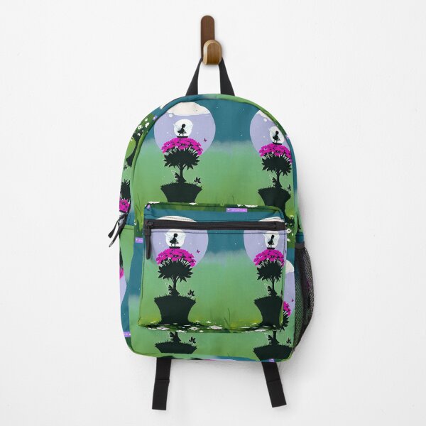 Item preview, Silhouette of a fairy on flowers beneath the Moon designed and sold by RADRussell.