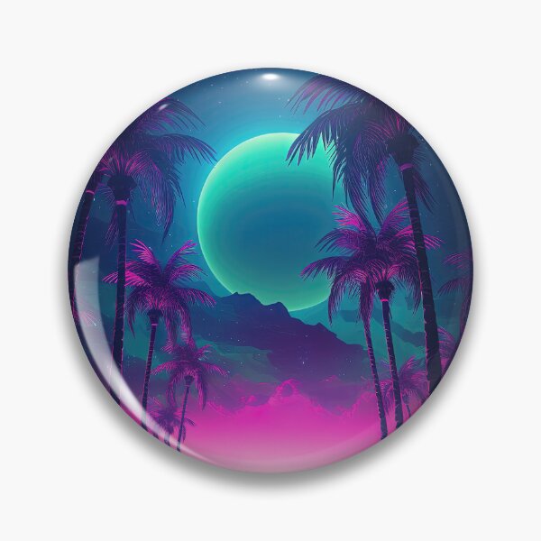 Item preview, Synthwave Oasis: A Nighttime Escape to Paradise designed and sold by Mullet Monkey.
