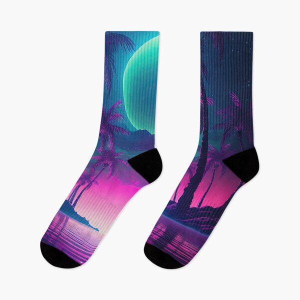 Item preview, Synthwave Oasis: A Nighttime Escape to Paradise designed and sold by Mullet Monkey.