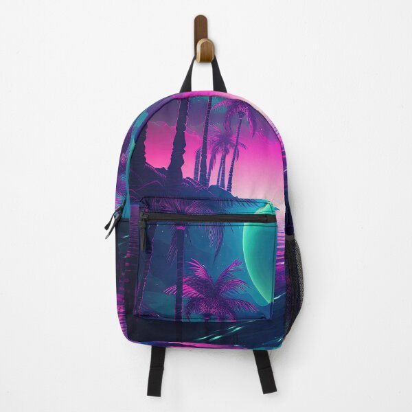 Item preview, Synthwave Oasis: A Nighttime Escape to Paradise designed and sold by Mullet Monkey.