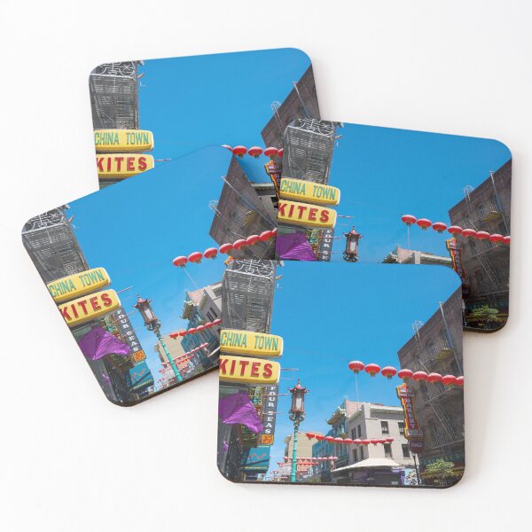 Item preview, China Town San Francisco Kites Sign Red Paper Lantern Photography designed and sold by maddiebusick.