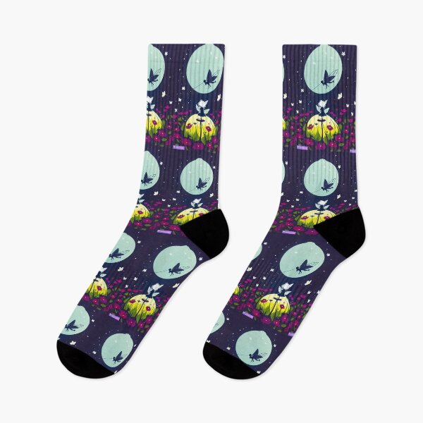 Item preview, Silhouette of a Fairy dancing on flowers under the moon designed and sold by RADRussell.
