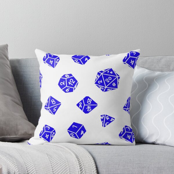 Item preview, Blue DND TTRPG Dice Repeating Pattern designed and sold by ReverieFab.