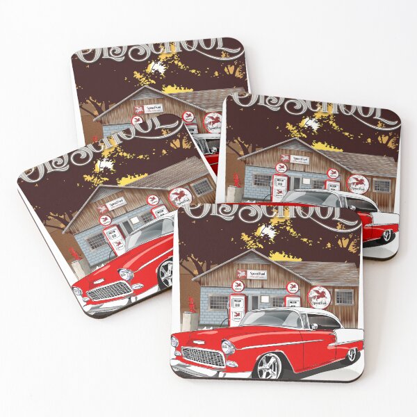 Item preview, 1955 Red & White Chevrolet Bel Air Old School designed and sold by RPM-ART.