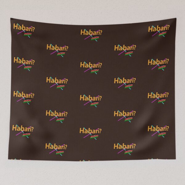 Item preview,  Habari (hello in Swahili) abstract design designed and sold by lobodelnoir.