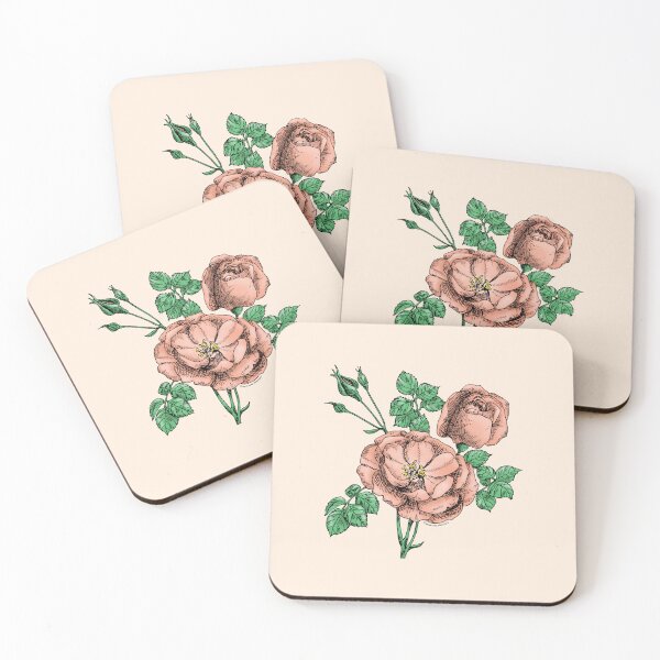 Item preview, Apricot Cupped Rose Bloom Double 16-25 Petals In 3 Rows designed and sold by zenithcreative.