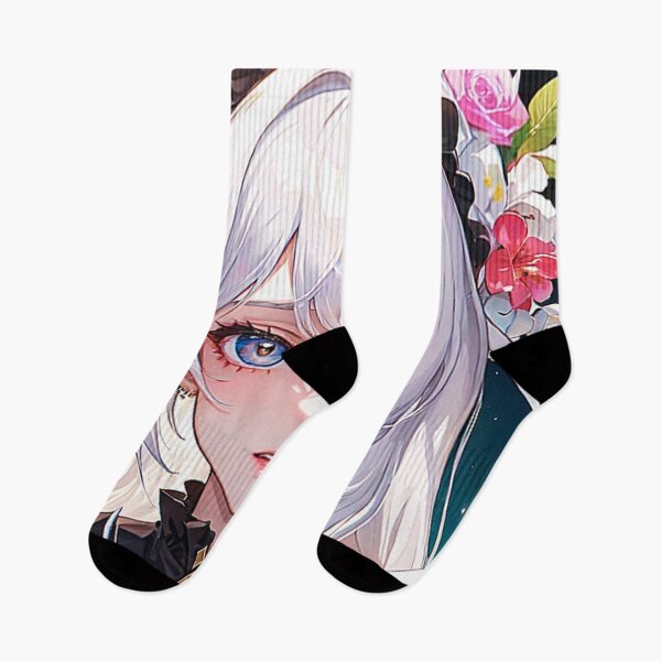 Item preview, White-haired Anime Girl designed and sold by ViridianSonder.