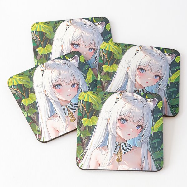 Item preview, White Tiger Themed Anime Girl designed and sold by ViridianSonder.
