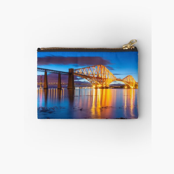 Item preview, Forth Rail Bridge in Scotland Lit Up at Twilight designed and sold by vryandesigns.