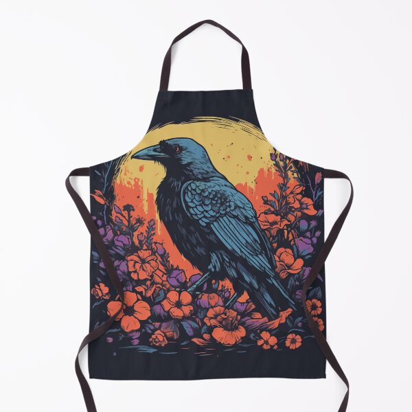 Item preview, Moonlit Flower Crow designed and sold by 8bitbubbles.