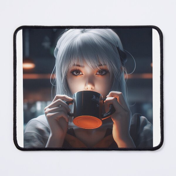 Item preview, Virtual girl drinking coffee designed and sold by E-PrintStore.