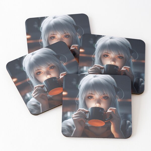 Item preview, Chica virtual tomando café designed and sold by E-PrintStore.