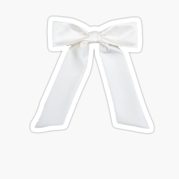 pink satin bow Sticker for Sale by verycoolandnice