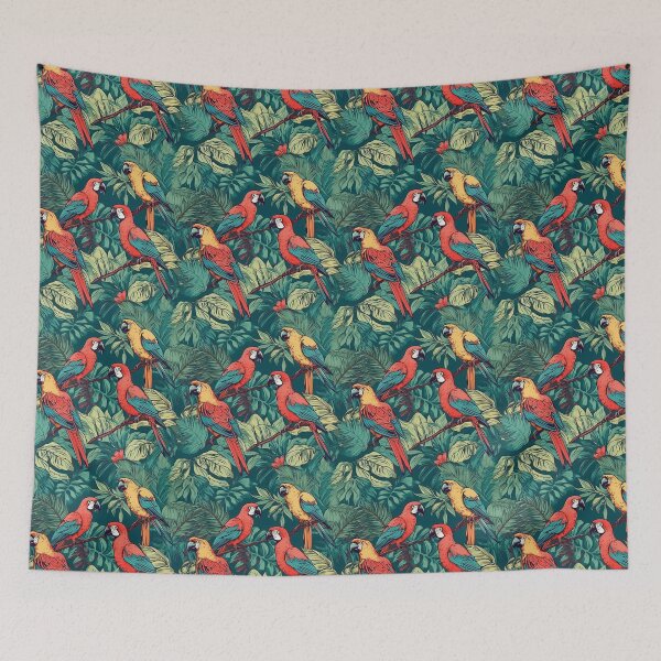 Item preview, Tropical Bird Pattern designed and sold by AnimalisticArts.