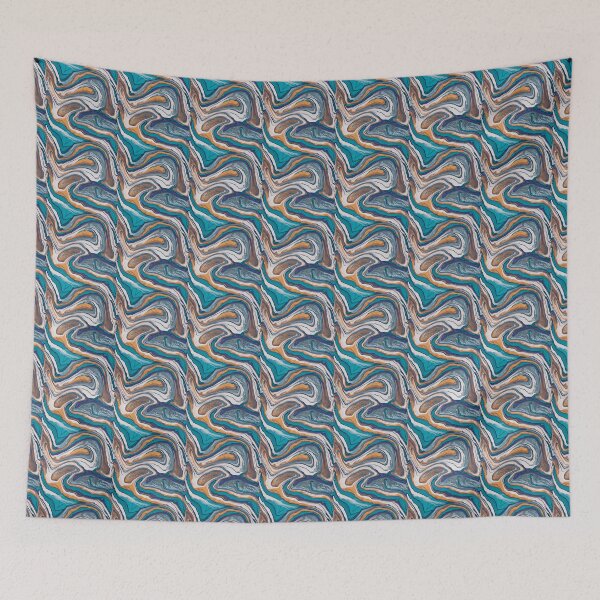 Item preview, Blue and Bronze Melting Marble Pattern 4, Continuous, Tiled designed and sold by 5dward.