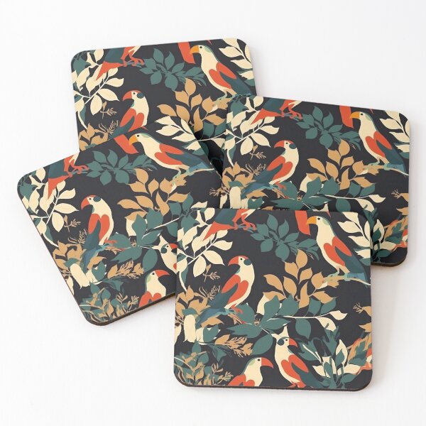 Item preview, Minimalistic Tropical Bird Pattern designed and sold by AnimalisticArts.
