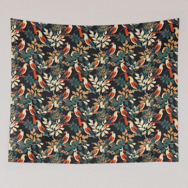 Item preview, Minimalistic Tropical Bird Pattern designed and sold by AnimalisticArts.