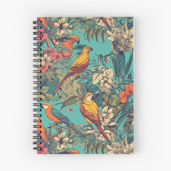 Item preview, Tropical Bird and Flowers Pattern designed and sold by AnimalisticArts.