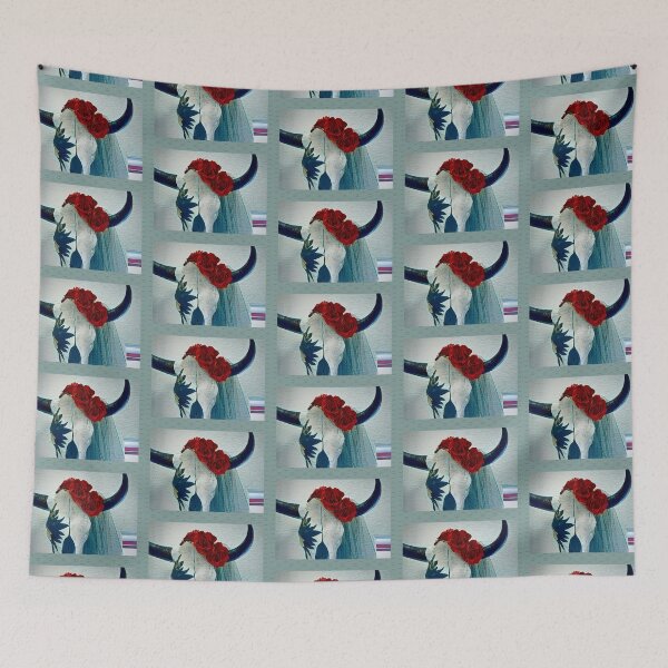 Item preview, Painted Cattle Skull Mosaic  designed and sold by oh-bi-me.