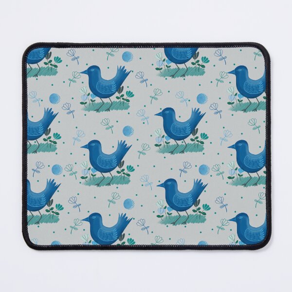 Item preview, blue bird_gray designed and sold by NeonEye-Designs.