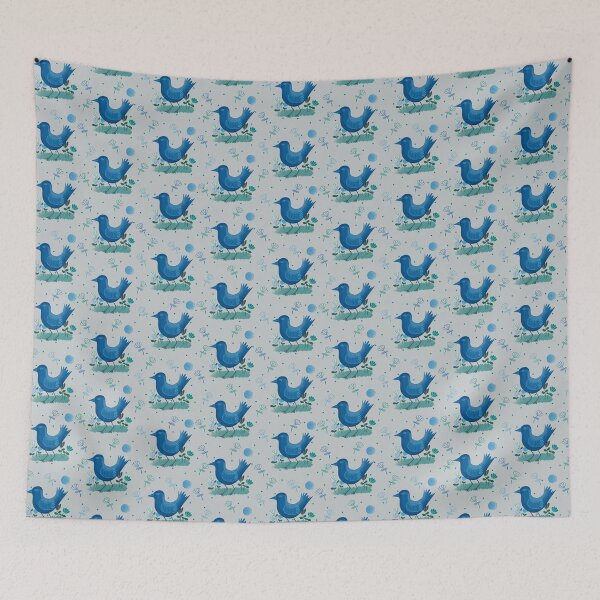 Item preview, blue bird_gray designed and sold by NeonEye-Designs.