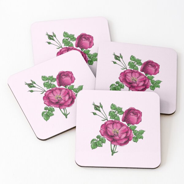 Item preview, Deep Pink Cupped Rose Bloom Double 16-25 Petals In 3 Rows designed and sold by Rachael Taylor.
