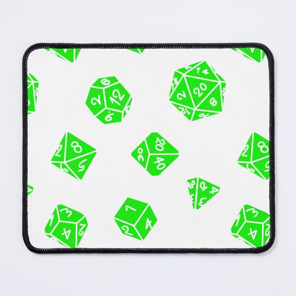 Item preview, Lime Green DND TTRPG Dice Repeating Pattern designed and sold by ReverieFab.