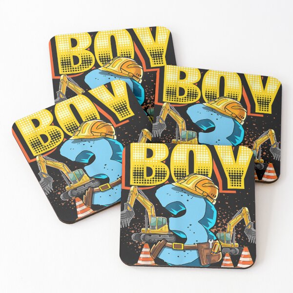 Item preview, Birthday Boy 3rd Birthday Construction Vehicle Excavator T-Shirt designed and sold by PerryPerales.