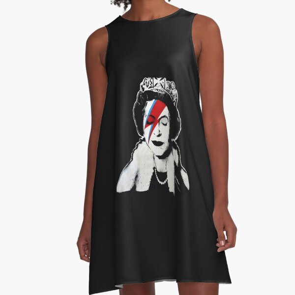 Artikel-Vorschau von Banksy UK England Königin Elisabeth Rockband Gesicht Make-up Original HD, designt und verkauft von PinTeeStoreasa.