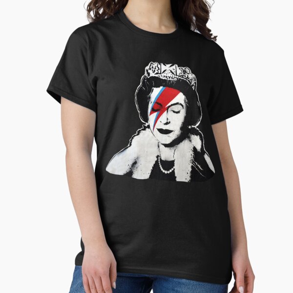 Item preview, Banksy UK England Queen Elisabeth rockband face makeup original HD   designed and sold by PinTeeStoreasa.