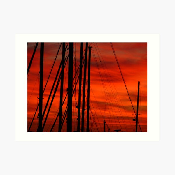 Merah Masts Art Print