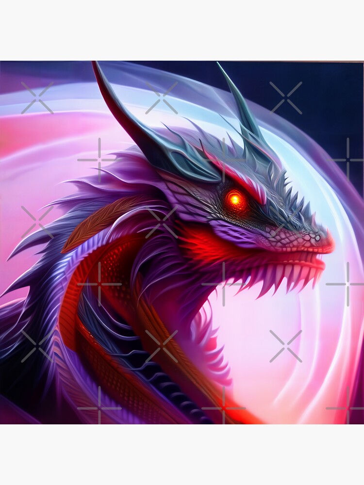 Thumbnail 3 of 3, Sticker, Crystal Dragons Series #30: Ethereal Mosaic designed and sold by dragynrain.