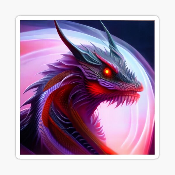 Crystal Dragons Series #30: Ethereal Mosaic Sticker
