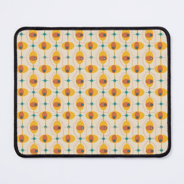 Item preview, Vintage 1950s Gold Atomic Age All Over Pattern - light background designed and sold by aliveinmiddle.