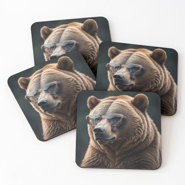 Item preview, Cool Portrait of Grizzly Bear with Sunglasses  designed and sold by Michael Voyler.