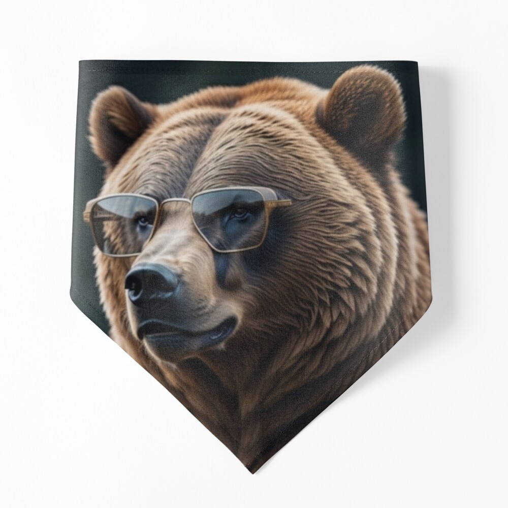 Cool Portrait of Grizzly Bear with Sunglasses  Kids T-Shirt for Sale by  Michael Voyler