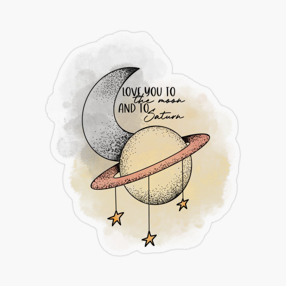 Love You to the Moon and to Saturn | Art Board Print