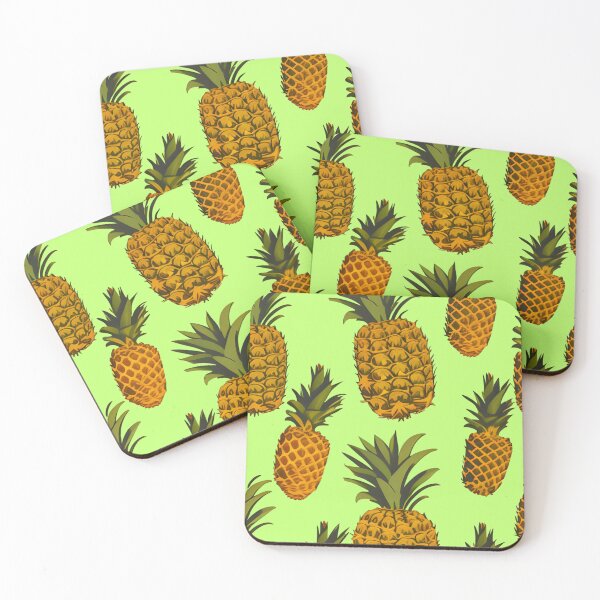 Item preview, Pineapples on light green background designed and sold by imagenia.
